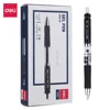 Deli Retractable Gel Pen EQ104 TiP 0.5mm Black Blue color Writing Tools School Office supplies Stationery gel ink pens ► Photo 2/6