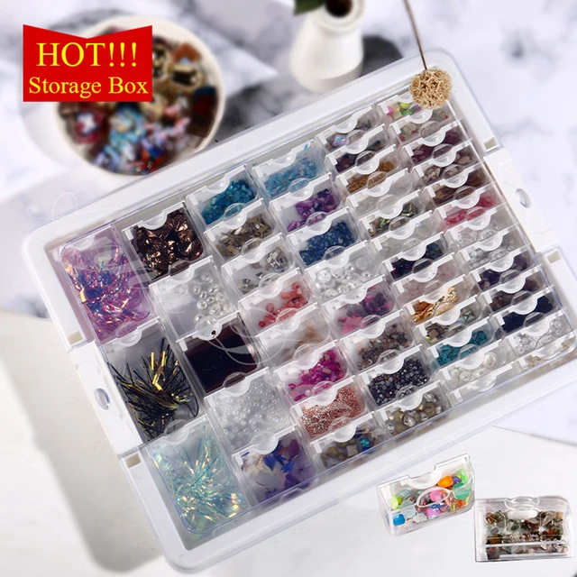 78/50/42 Grids Diamond Painting Mosaic Tool Accessories Jewelry Embroidery  Transparent Storage Box Elizabeth Ward Bead Storage - AliExpress