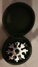 Herramienta de bolsillo múltiple de copo de nieve 18 en 1, llavero, llave hexagonal, llave multifunción, herramientas de mano con caja de almacenamiento