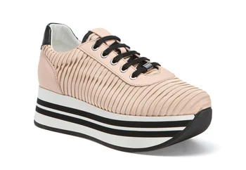 

FRAU Pleated fabric platform sneakers