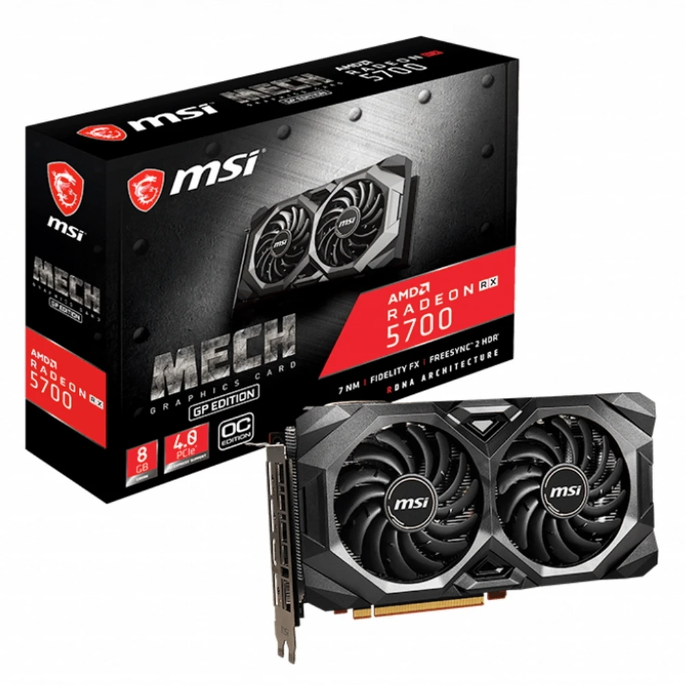 Видеокарта MSI Mech AMD Radeon RX 5700 1750MHz 8192MB 14000MHz 256 bit RTL [RX 5700 MECH GP OC]
