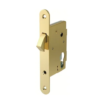 

AGB 702.50.03 mortise lock sliding door edges round steel brass plated