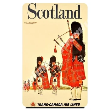 

Scotland souvenir magnet vintage tourist poster
