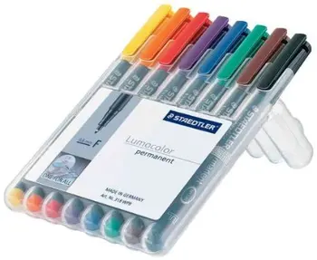 

Set of markers неперманентных Staedtler lumocolor, M, 8 colors, Plaza