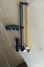 Catapulta tirachinas de alta precisión, barra recta telescópica de alta potencia, láser rojo, banda de goma plana de acero inoxidable para caza al aire libre