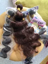 Mechones de pelo ondulado brasileño, cabello humano 100% tejido, Color Natural, n. ° 4, extensión de cabello marrón Remy, tejido de Color de 1/3/4 Uds.