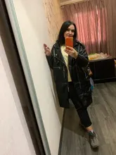 Jacket Coat Oversized Nerazzurri Long-Sleeve Drop-Shoulder Black Plus-Size Womens Zipper