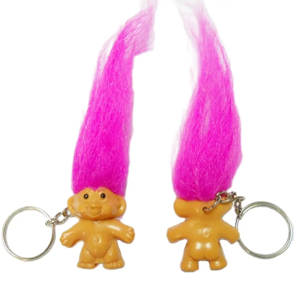 Trolls Party Favor Bag Keychain Key Ring Clip Troll Party Supplies