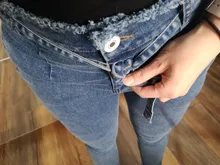 Vaqueros de cintura alta para mujer, Vaqueros ajustados elásticos, Bodycon, banda de vendaje, Push Up