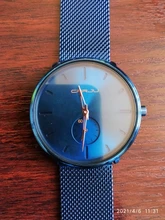 CRRJU – relojes de hombre, de cuarzo, casual, delgado, de malla de acero, impermeable, deportivo, masculino