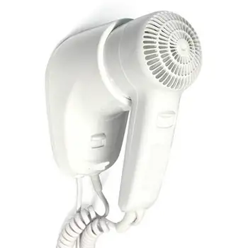 

Phone dryer vertical wall 1300 watt version Hotel two speed hot air-White with base socket straight