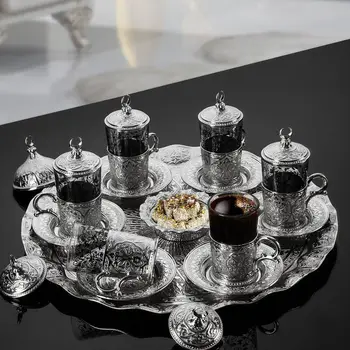 

Oriental Tea Set For Six People With Tray