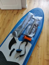 Tabla de paddel surf y SUP con kit de reparación, juego con bolsa, aleta, remo, bomba de aire, correa de pie