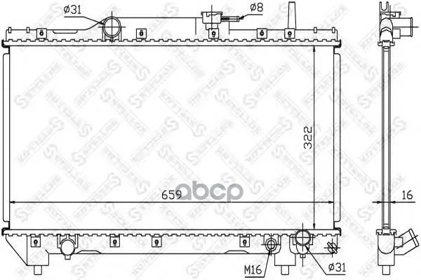 10-25116-Sx_радиатор Системы Охлаждения!Мкпп Toyota Carina 2.0i 16v 92 Stellox 1025116sx Stellox арт. 1025116SX