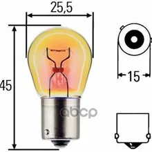 Лампа Накаливания! 12v 21w Py21w Bau15s Iveco, Mb, Rvi HELLA арт. 8GA006841121