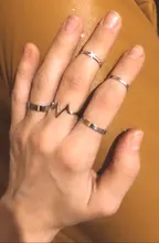 Anillo de boda con ondas y relámpago para mujer, conjunto de anillos de oro, joyería a la moda, venta al por mayor