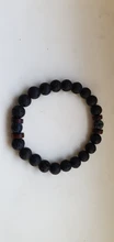 Pulsera de madera de Lava de piedra volcánica para hombre y mujer, pulsera de cuentas de 8mm, cadena para la muñeca de Buda tibetano, pulseras de regalo de joyería