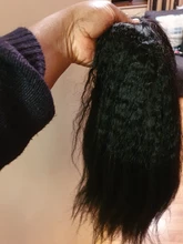 RESHINE-Peluca de cabello liso rizado 13x4, pelucas de cabello humano con encaje frontal Yaki europeo, peluca de cabello humano liso prearrancado