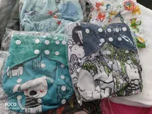 [Simfamily]-Conjunto de pañales para bebé, pañal de tela lavable reutilizable, cubierta ajustable ecológica, 3-15kg