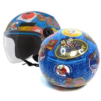 

HELMET KUKUXUMUSU SHIRO SH-62 TRAVELSTAMPS BLUE