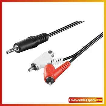 

Cable Jack to RCA 1.5m 3.5mm black 2 x RCA audio cable-audio Cables (3.5mm, male, 2 x RCA, male/female, 1,5 m, black)