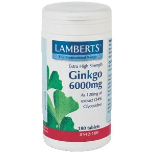 

GINKGO BILOBA 6000 MG 180 COMP LAMBERTS