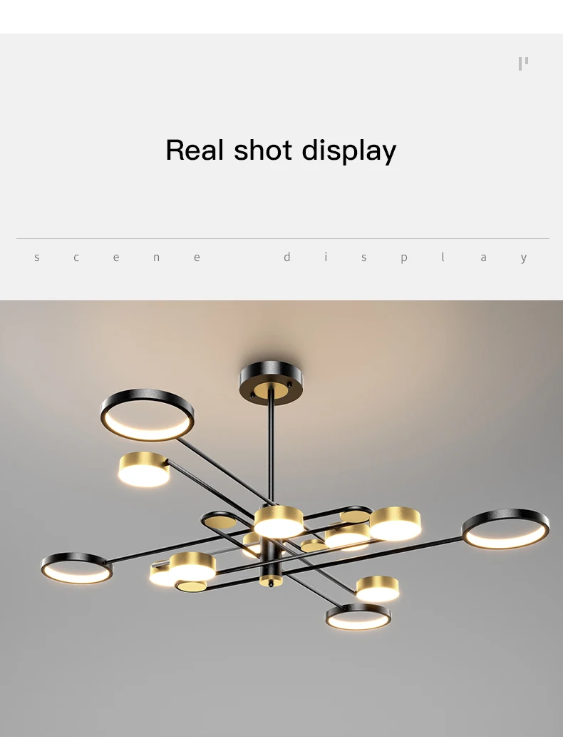 chandeliers Modern LED Chandelier For Living Room Bedroom Dining Room Kitchen Ceiling Pendant Lamp Black Gold Design Remote Control Light home depot chandeliers