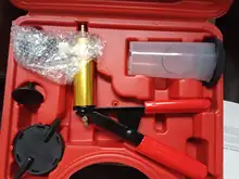 Mr Cartool-Herramientas de purga de líquido de freno, vacío Manual, Kit de probador de bomba de vacío, medidor de presión de bomba de aluminio