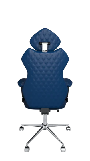 Офисное кресло KULIK SYSTEM ROYAL Синий Компьютерное кресло Облегчение и комфорт для спины 5 зон контроля позвоночника