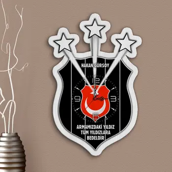 

Personalized Black White Championship Design Decorative Wooden Wall Clock-2