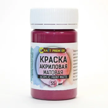 

Paint acrylic 55 ml. Matte craft Premier, color: спелая Cherry (matte)