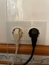 EU Standard Plug Glass-Panel Crystal Power-Socket Electrical Outlet Wall SRAN Multi-Way