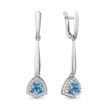 

Earrings made of silver with Topaz Swiss and cubic zirconia