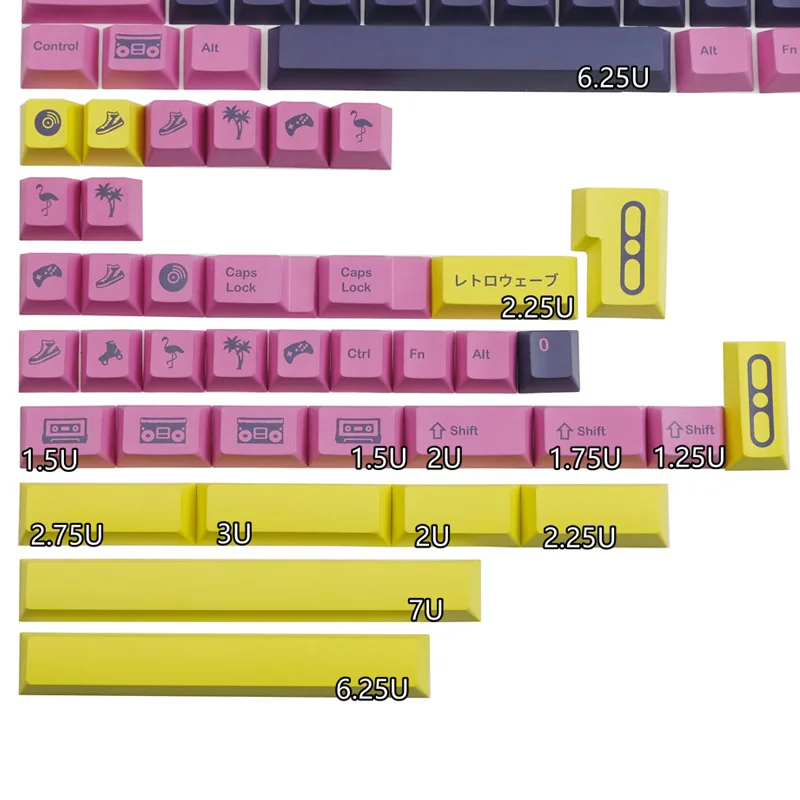 GMK-Teclado Mecânico Keycaps, Perfil Cereja, PBT, Sublimação