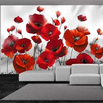 

Wall mural-poppies to chiaror Moon-150x105 cm