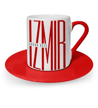 

Personalized Izmir Design Red Turkish coffee Cup-1