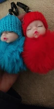 Llaveros de muñeca de juguete para mujer, llaveros de peluche de piel sintética con pompón esponjoso, para dormir