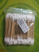 100 unids/bolsa de doble cabeza desechable de algodón de maquillaje hisopo de algodón suave brotes médicos palos de madera nariz y orejas Herramientas de limpieza Cotonete