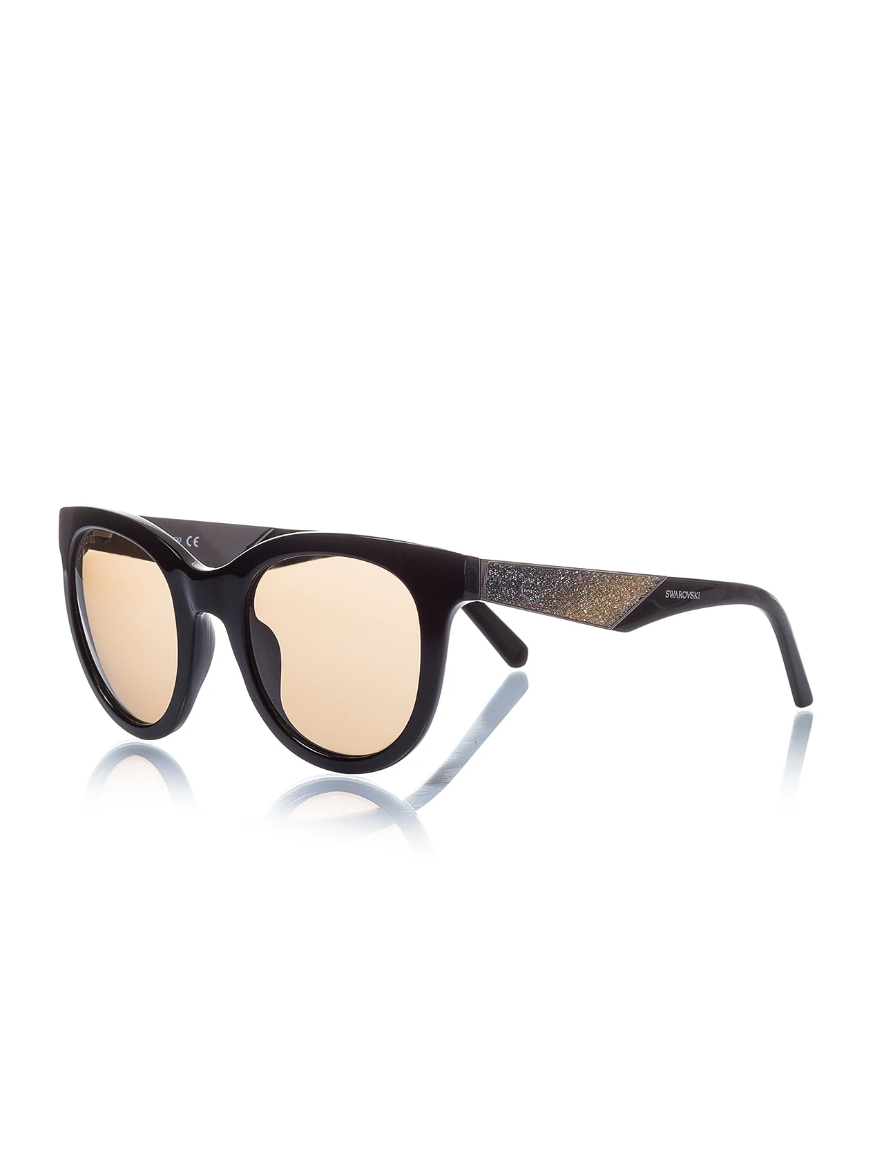 

Women's sunglasses swr 0126 01e bone black organic -- swarovski