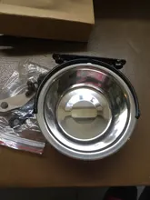 Pet puede colgar estacionario jaula de perro cuencos de acero inoxidable perro gato Boles colgantes Durable cachorro gatito de tazón para agua y alimentos