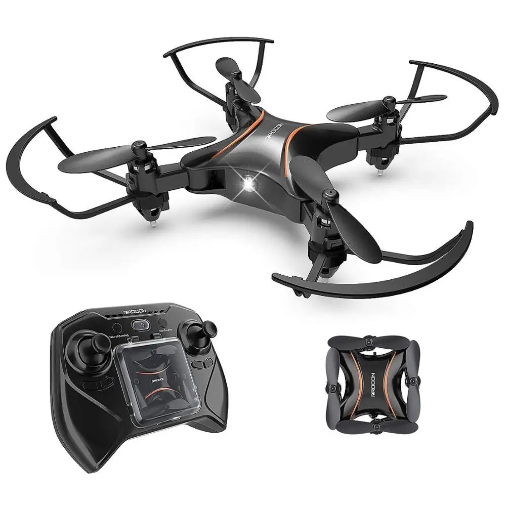 

Drocon Foldable Mini RC Drone for Kids, Portable Pocket Quadcopter with Altitude Hold Mode, 3D Flips, Headless Mode and One-Key