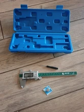 FUJIWARA-Calibrador digital de acero inoxidable Vernier, de 0 a 150mm, 1/64 fracción/MM/pulgada, LCD, resistente al agua, IP54