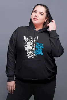 

Angemiel Wear Just Be Cool Zebra Black Women Hooded Sweatshirt