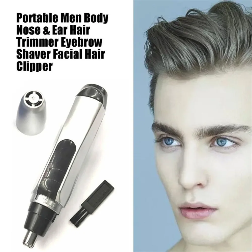 Портативный удобный мини красивый мужской электрический триммер для ушей в носу, носовой очиститель, бритва для бровей, машинка для стрижки волос на лице, безопасная