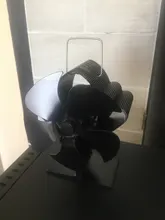 Ventilador para hogar de 5 aspas, ventilador para hogar, estufa de calor, negro, ventilador para hogar, estufa de madera, ventilador para hogar