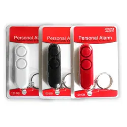 Moda 120db dispositivo anti estupro alto falantes duplos alto alerta de alarme ataque pânico segurança pessoal chaveiro saco pingente featur