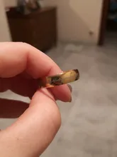 Anillo de boda para hombre, de acero inoxidable, Color dorado/Blanco/negro