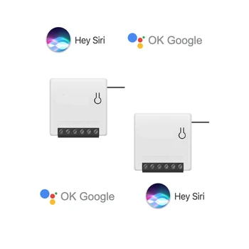 

Smart Home For Apple HomeKit Switch Google Assistant WiFi 2xMini Wireless Remote Socket Voice Control Relay