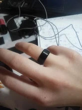 Anillo de acero inoxidable negro para hombre y mujer, joyería con abalorio, 2017