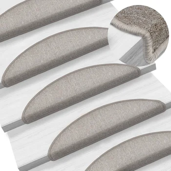 

Stair mats 15 PCs gray mole 56x17x3 cm decoration